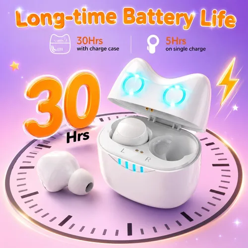 Miniatura 7 de Auriculares inalámbricos, batería de larga duración, auriculares inalámbricos Bluetooth, auriculares con micrófono, auriculares impermeables IPX5
