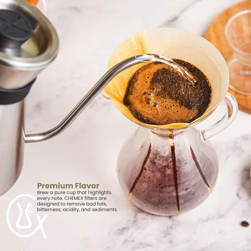 Miniatura 7 de Chemex Filtro adherido - Media Luna - 100 ct