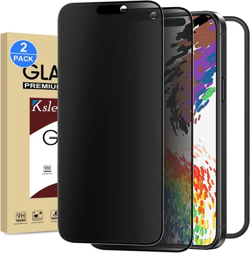 Miniatura 10 de Paquete de 2 protectores de pantalla de privacidad mate para iPhone Air / 17 Air de 6.5 pulgadas con marco de instalación, cobertura completa