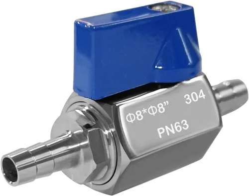 Miniatura 7 de Beduan Válvula de Bola con Púa de 3/8" de Acero Inoxidable 304 Mini Válvula de Cierre para Manguera de Diámetro Interno 3/8" Agua Gas Combustible