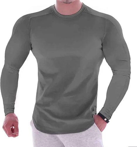 Miniatura 71 de Camisas de compresión atléticas de manga larga para hombre, capa base, camisa de entrenamiento atlético, camisas de compresión, camisetas deportivas