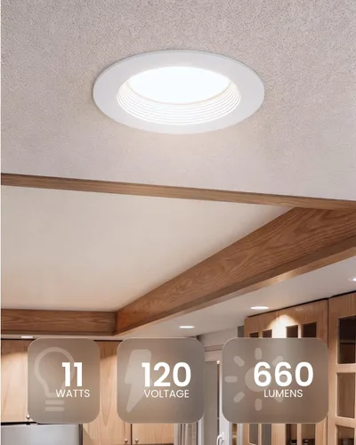 Miniatura 2 de Sunco - Paquete de 16 luces LED empotrables de 4 pulgadas, 11 W, 660 lm, retrofit Downlight, 5CCT 2700K-5000K, regulable para interiores, moldura