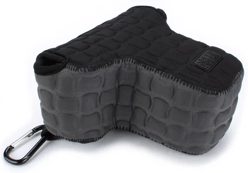 Miniatura 8 de USA GEAR - DSLR estuche/funda para cámara con almacenamiento de accesorios con cierre, flexible y pasador para cinturón de neopreno, compatible