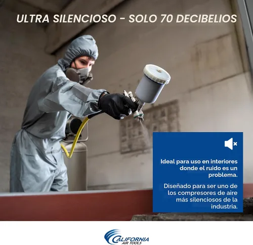Miniatura 6 de California Air Tools 20020 2.0 HP Compresor de aire ultra silencioso y sin aceite con ruedas, capacidad de tanque de 20 galones, nivel de ruido