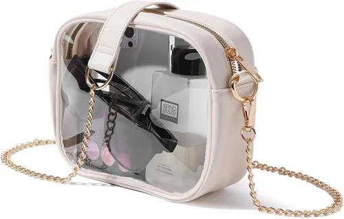 Miniatura 21 de TOBVZOO - Bolsa bandolera transparente aprobada para estadios, conciertos y eventos deportivos, unisex