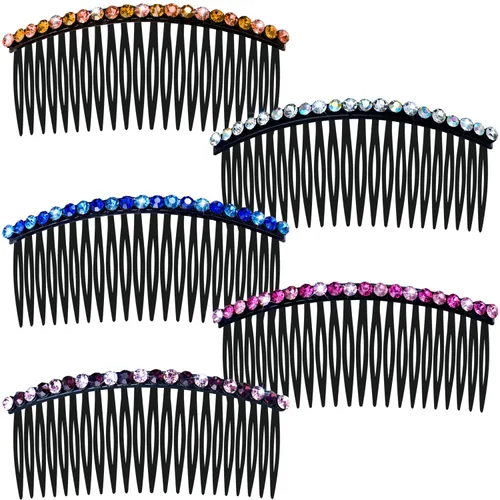 Peines laterales con diamantes de imitación para mujer, peine de flequillo, pinzas para el cabello, accesorios para el cabello, peine decorativo 24