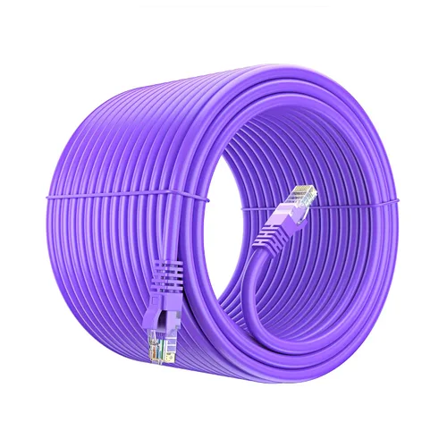 Miniatura 24 de Maximm Cable Ethernet Cat6, 100 pies, cobre 100% puro, UTP (negro) 100 pies