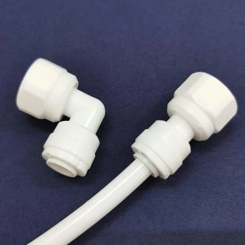 Miniatura 3 de MALIDA Adaptador de rosca hembra de conector rápido codo y combinación recta, rosca de 1/4 pulgadas x tubo de 1/4 de pulgada OD Push to Connect