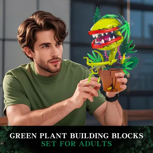 Miniatura 6 de 322 PIEZAS Horribles Audrey Las 2 Plantas Piraña Flores Caníbales Juguetes de Construcción de Modelo Compatibles con Lego Tamaño, Únicas Flores