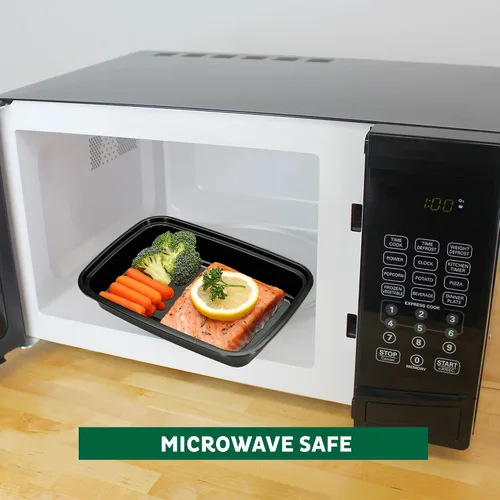 Miniatura 6 de Freshware - Recipientes para comida preparada, 150 unidades, 1 compartimento para almacenar comida, contenedores con tapas, caja Bento, libre