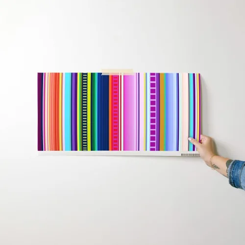 Miniatura 7 de Spoonflower Papel tapiz para despegar y pegar, diseño de rayas de serape, estilo mexicano, colorido y brillante, papel pintado extraíble