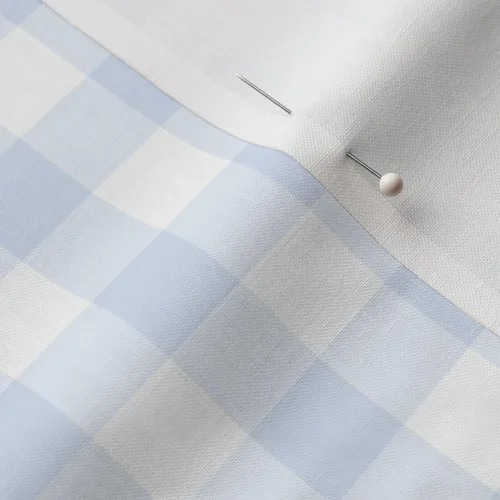 Miniatura 5 de Spoonflower Tela – Cuadros a cuadros Chambray Azul Blanco Clásico País Tradicional Impreso en Petal Signature Cotton Fabric by the Yard – Coser