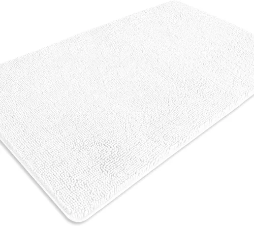 Miniatura 219 de Alfombra de baño pequeña de 12 x 18 pulgadas, lavable y absorbente, antideslizante, alfombra de baño de felpilla gruesa y suave para baño, ducha