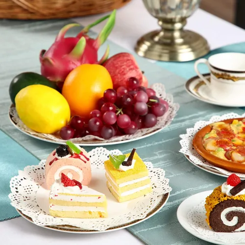 Miniatura 5 de Boao Doilies de papel blanco para decoración de mesa de bodas y vacaciones, 160 piezas de varios tamaños redondos de encaje para mesas de postre