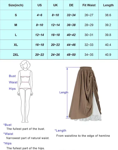 Miniatura 2 de Scarlet Darkness Maxi Long Skirt for Women Double-Layer Victorian Renaissance Skirts