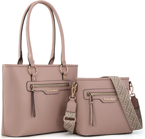 Miniatura 12 de Montana West 2 piezas de conjuntos de bolsos para mujer, grandes bolsos de mano, lindos bolsos cruzados