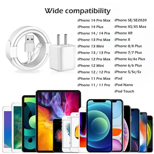 Miniatura 5 de Carga para cargador de iPhone [certificado MFi de Apple] Paquete de 2 cables Lightning para sincronización de datos con cable de carga USB A, bloque