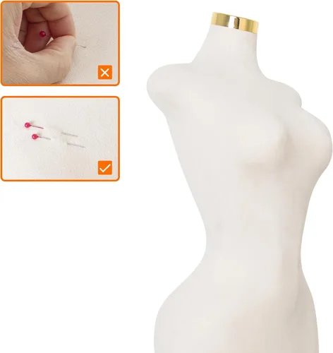 Miniatura 4 de Maniquí de forma de vestido regordete para costura, soporte de torso de maniquí femenino para tienda de ropa, oficina de diseño de sastrería, altura