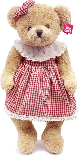 Miniatura 6 de oitscute Oso de Peluche Grande para Bebé con Ropa Animal de Peluche Lindo Juguete Suave de Felpa 25" (Grande Rojo y Marrón)