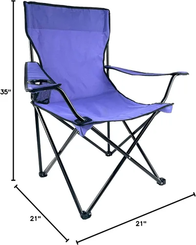 Miniatura 2 de Silla plegable portátil para acampar al aire libre [grande] (morado)