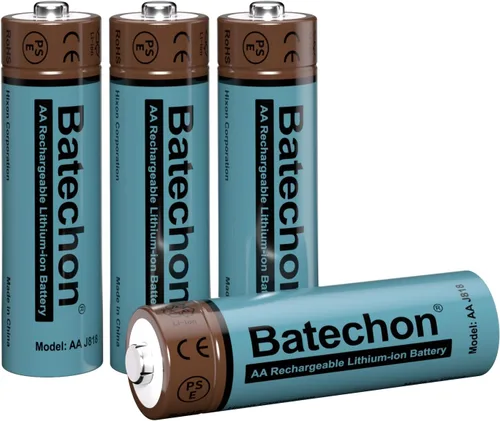 Miniatura 11 de 2 baterías de litio recargables AA, batería AA de 1.5 V 3700 mWh, recargable, compatible con cámara de rastro y controlador de juego, etc.