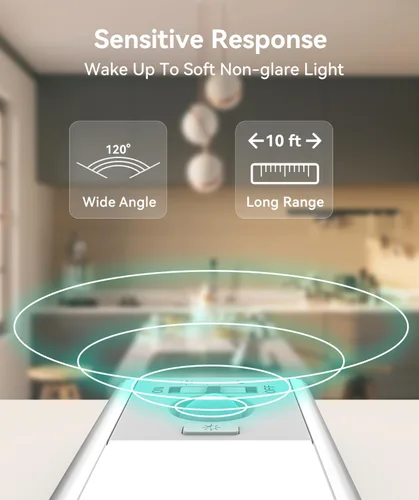 Miniatura 5 de Iluminación para debajo del gabinete, luz LED con sensor de movimiento para interiores, 2200 mAh USB recargable luces de armario funciona