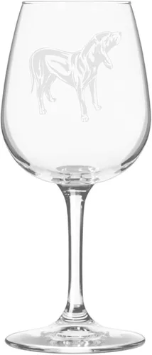 Miniatura 207 de Copa de vino de 12.75 onzas con diseño de perro grabado