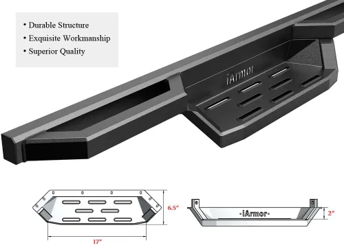 Miniatura 3 de HD Ridez Armadura de escalones de bolsillo compatible con Nissan Titan 2004-2024 Crew Cab (excluye los modelos 2016) y Titan XD 16-24