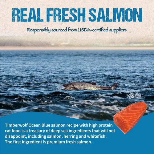 Miniatura 4 de Timberwolf Receta de salmón azul marino con alto contenido de proteínas para gatos de 10 libras