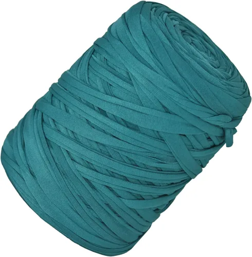 Miniatura 8 de Hilo de camiseta de 130 yardas, tejido de ganchillo de tela de ganchillo, hilo de camiseta de color sólido para principiantes de ganchillo para Negro