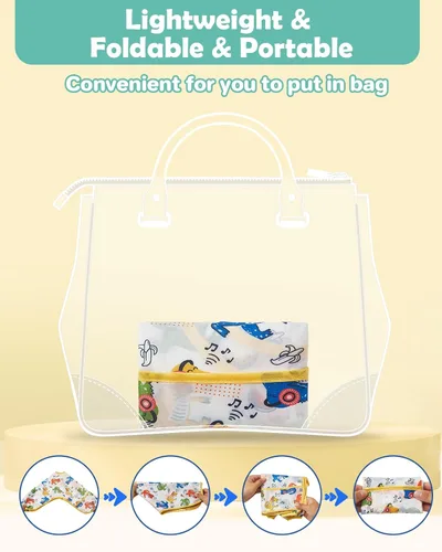 Miniatura 9 de Lictin Paquete de 3 baberos para bebé para niño o niña, lindo babero de manga larga, baberos impermeables para niños pequeños, bata de bebé