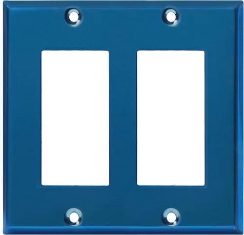 Miniatura 27 de ENERLITES Placa de pared metálica decorativa para receptáculo o interruptor, acero inoxidable 201, resistente a la corrosión, tamaño 2-Gang 4.50" x