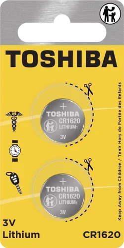 Toshiba CR1620 - Paquete de ampolla resistente a los niños (2 baterías)