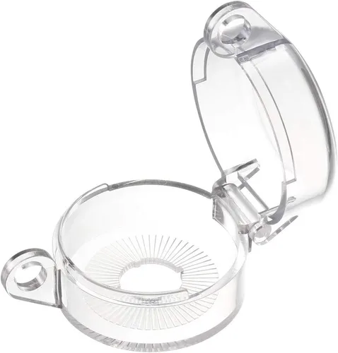 Miniatura 2 de uxcell Protector de plástico transparente para interruptor de 0.630 in de diámetro interruptor de botón 50x32