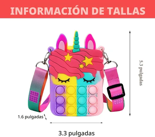 Miniatura 5 de Civan Pequeño Bolso para Reventar, Bolso de Unicornio para Niñas, Niños y Mujeres, Bolso Pop con Juguete de Unicornio Pop, Bolso de Hombro, Juguete