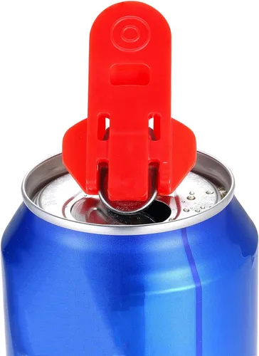 Miniatura 4 de Abrelatas manual fácil, paquete de 6 abridores de latas de cerveza de soda colorida y protector de latas de bebidas, escudos de plástico de alta