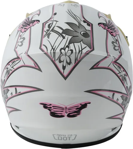 Miniatura 6 de TCT-MT - Casco juvenil/adulto + gafas + guantes DOT azul/rosa para niños, casco para ATV, casco para moto cross y campo traviesa en tallas S a XL