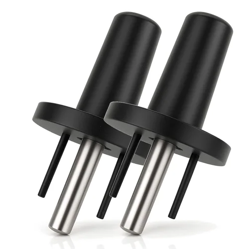 Adaptador de Enchufe Negro con Conector Banana Jack, Conexión a Tierra Universal de Salida de 3 Clavijas, Control ESD, Plástico Ligero Irrompible, 2