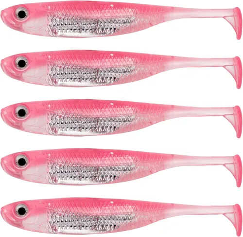 Miniatura 23 de QualyQualy Cebo de plástico suave Swimbait Paddle Tail Shad Lure Soft Bass Shad Bait Shad Minnow Paddle Tail Cebo de natación para Bass Trucha 2#