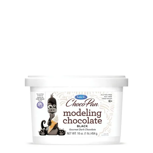 Satin Ice ChocoPan Chocolate Negro para Modelado (454 g) para Decoración de Pasteles