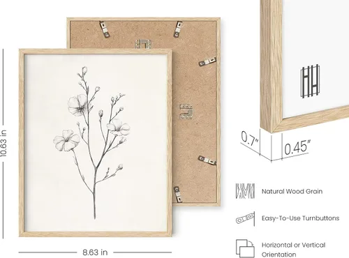 Miniatura 3 de HAUS AND HUES Arte de pared floral gris, juego de 4 pósteres de plantas para pared vintage, impresiones botánicas, cuadros de flores en blanco