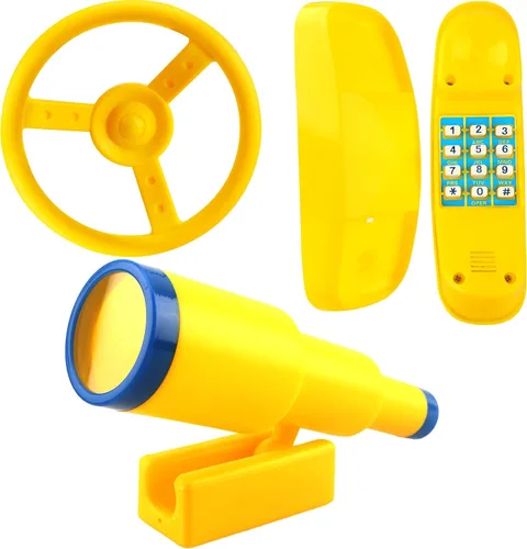 Accesorios para el patio de recreo Swingset Volante de plástico Telescopio Teléfono Swingset Teléfono Juguete para Niños Patio al aire libre Patio