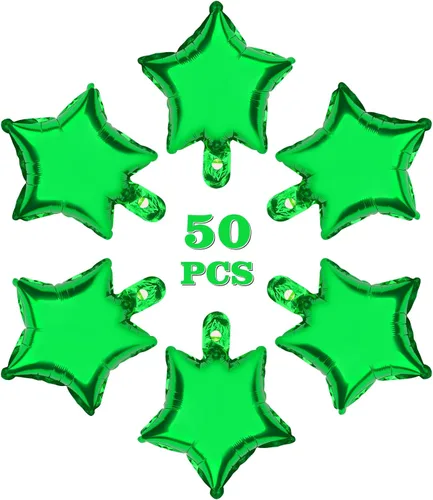 Miniatura 11 de Globos de estrella, 50 globos de aluminio dorados en forma de estrella de 10 pulgadas para fiesta de cumpleaños, ceremonia de graduación, boda