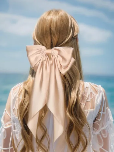 Miniatura 4 de Pasadores de lazo grande y horquillas de satén con cola larga de cinta, accesorios para el cabello casuales y de fiesta para mujeres y niñas