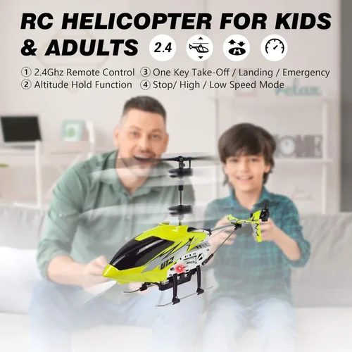 Miniatura 2 de Cheerwing Helicóptero de control remoto U12 con retención de altitud, mini helicóptero RC para adultos y niños, una tecla de despegue/aterrizaje y 2