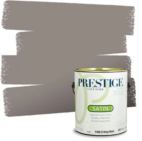 Miniatura 142 de PRESTIGE Paints - Pintura interior e imprimación en uno, 1 galón, cáscara de huevo, pimienta envejecida