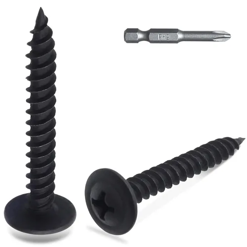 Miniatura 12 de JEGONFRI #8 Kit de surtido de tornillos de cabeza de cercha modificados negros, 132 piezas, Phillips Drive, tornillos de madera, tornillos, surtido