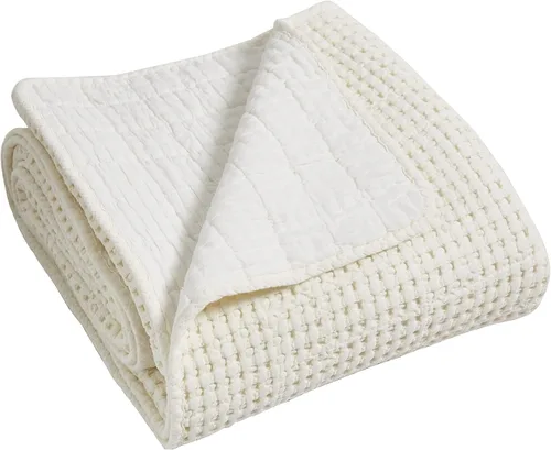 Miniatura 16 de Levtex Home Mills Waffle - Juego de colcha King (122 x 106 pulgadas) con 2 fundas de almohada (36 x 20 pulgadas) - Rubor - Juego de colcha de Blush
