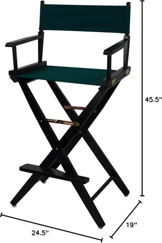 Miniatura 6 de Casual Home American Trails - Silla de directores extra ancha de alta calidad, 30 pulgadas de alto, marco negro, lona verde cazador