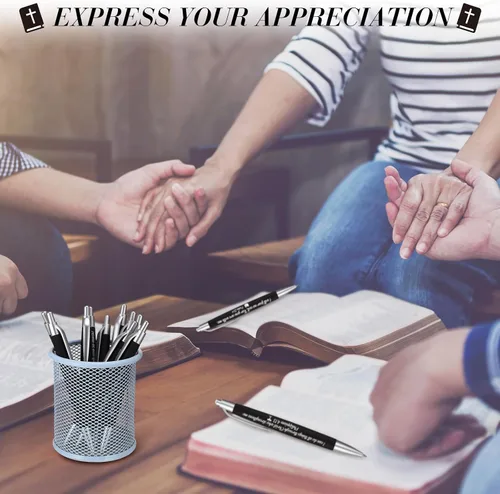 Miniatura 5 de Yeaqee 100 bolígrafos inspiradores de tinta metálica con cita motivacional para compañeros de trabajo, equipo de oficina, regalos de agradecimiento